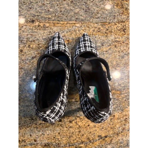 JustFab Adelaide Classic Court Shoes Black White Pointed Toe Pumps Size‎ 9 - Picture 6 of 6